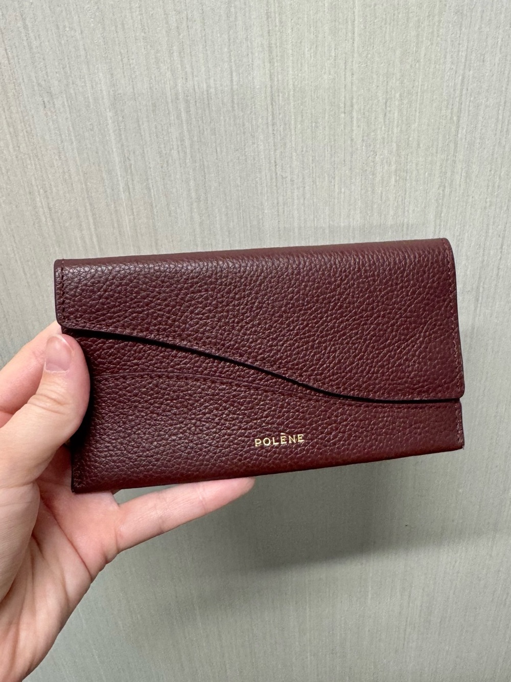 Polène Leather Single Pocket Wallet